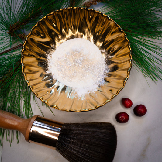 4oz Velvet Crimson- Holiday Shimmer Edition Setting Powder or FREE with the Perfect Finish Duo brush set.